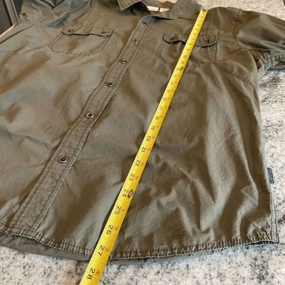 DKNY Jeans Large Army Green Button Down Dress Shirt - Picture 7 of 8